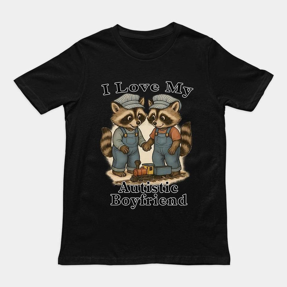 I Love my Autistic Boyfriend T-Shirt S-3XL S