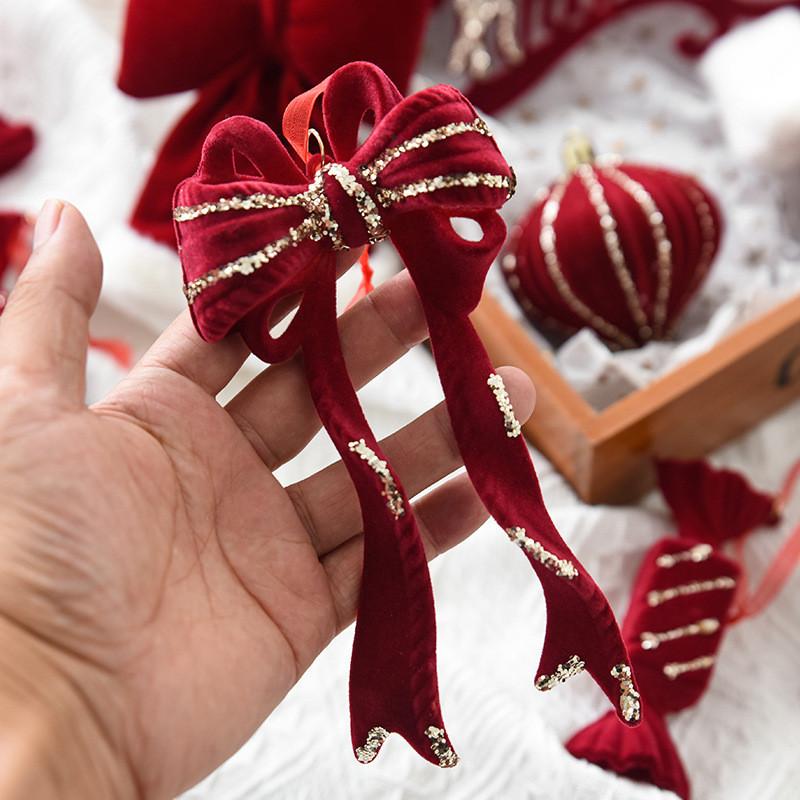 Christmas Reindeer Red Ornaments Holiday Tree Hanging Decor Home Displays Window