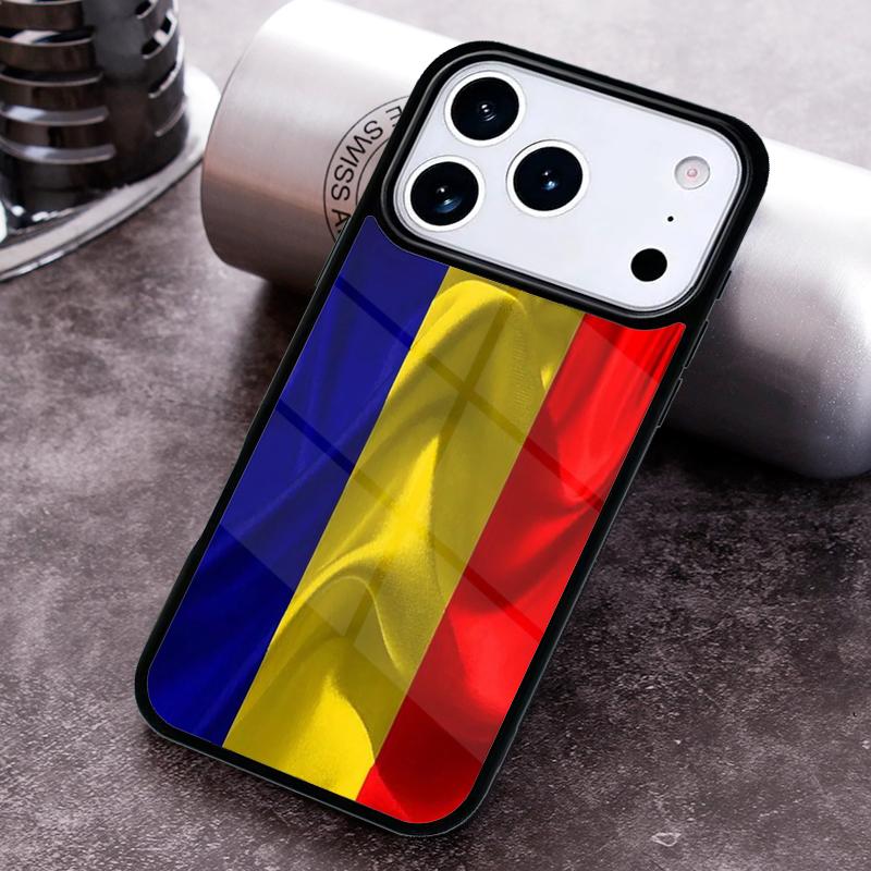Romania Flag Phone Case for iPhone 17 16 15 Pro Max Air 14 13 12 11 Plus Shockproof Capa Cover