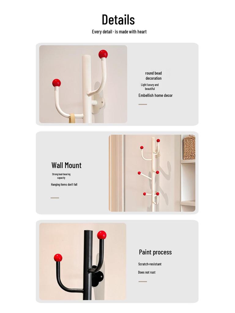 Nástěnný vertikální organizér na oblečení a klobouky.