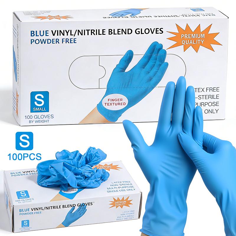 100PCS Disposable Nitrile Gloves Food Contact Thick Durable Suitable Strong Elasticity Gloves For Kitchen Garden Tattoo Beauty