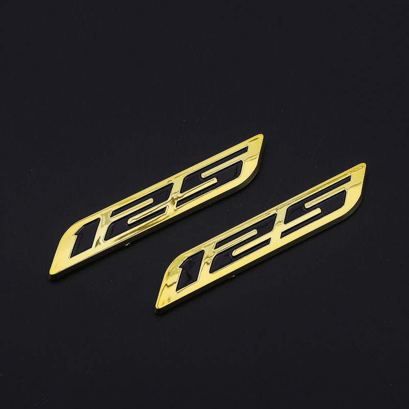 125 ABS Hard Label Modified Car Motorcycle Logo Tail Labe Body Sticker Tail Label Side Label 3D Decorative Sticker