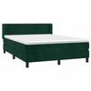 Lit avec sommier et matelas - Maison Exclusive - Velours vert foncé - 140x190cm - Tête de lit réglable