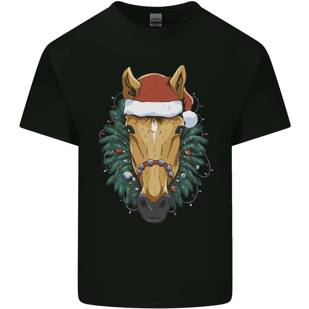 A Christmas Horse Equestrian Kids T-Shirt Childrens