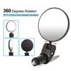Bar End Bike Mirrors, HD Wide Angle Bicycle Rear View Mirrors, 360 Dregree Adjustable Rotation Handlebar Convex Mirror
