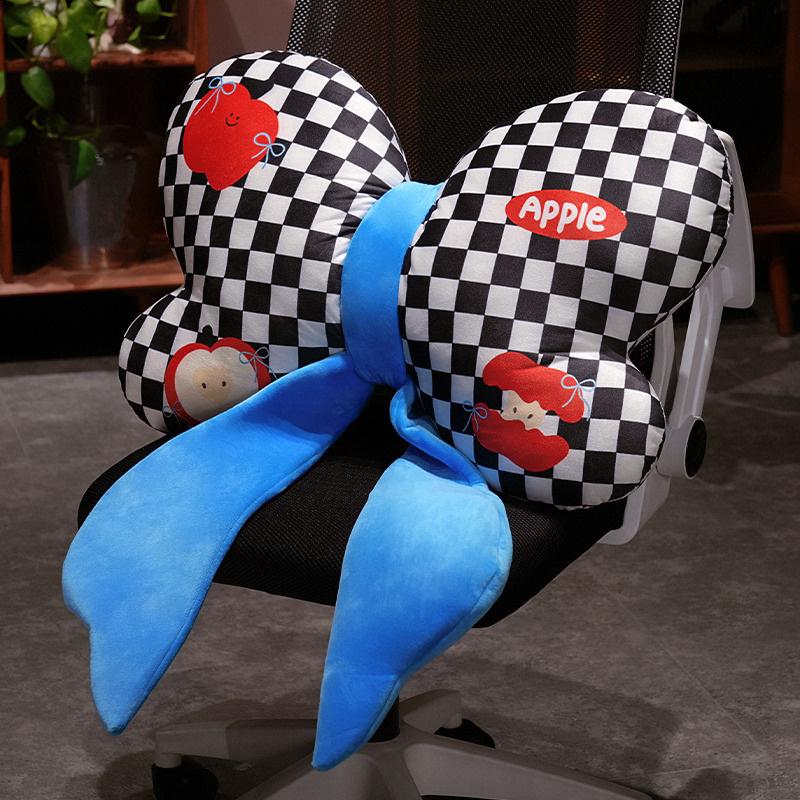 

Bow Pleated Pillow Cute Sofa Cushion For Nap Backrest Cushion Living Room Sofa Bedroom Seat Stuffed Pillow Home Decoration 40cm