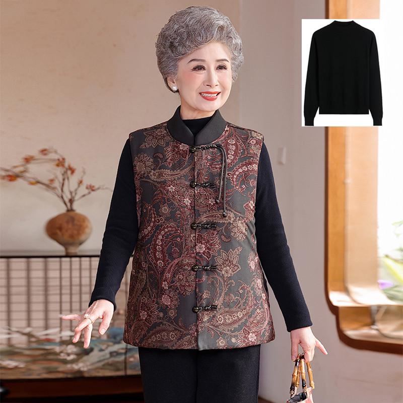 Grandma Style Cotton Padded Vest: Warm Chinese-Inspired Design for Autumn & Winter 2025