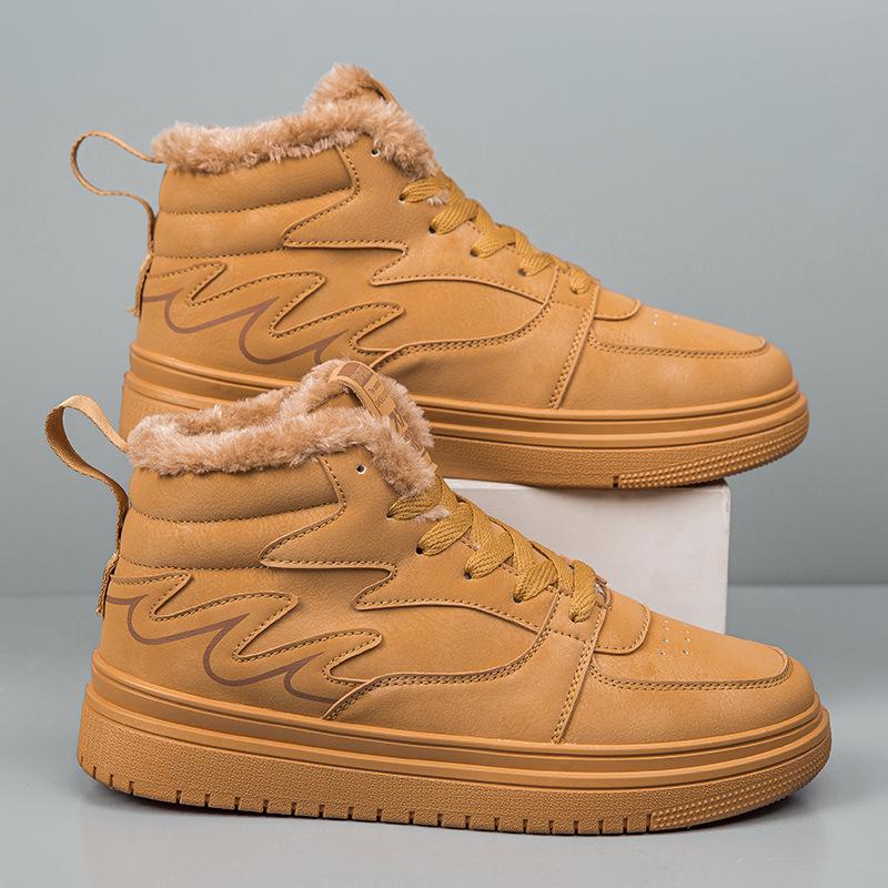High-Top Sports Board Schuhe Retro Plateau Britischer Stil Herbst und Winter Neu Outdoor Freizeit Baumwollschuhe