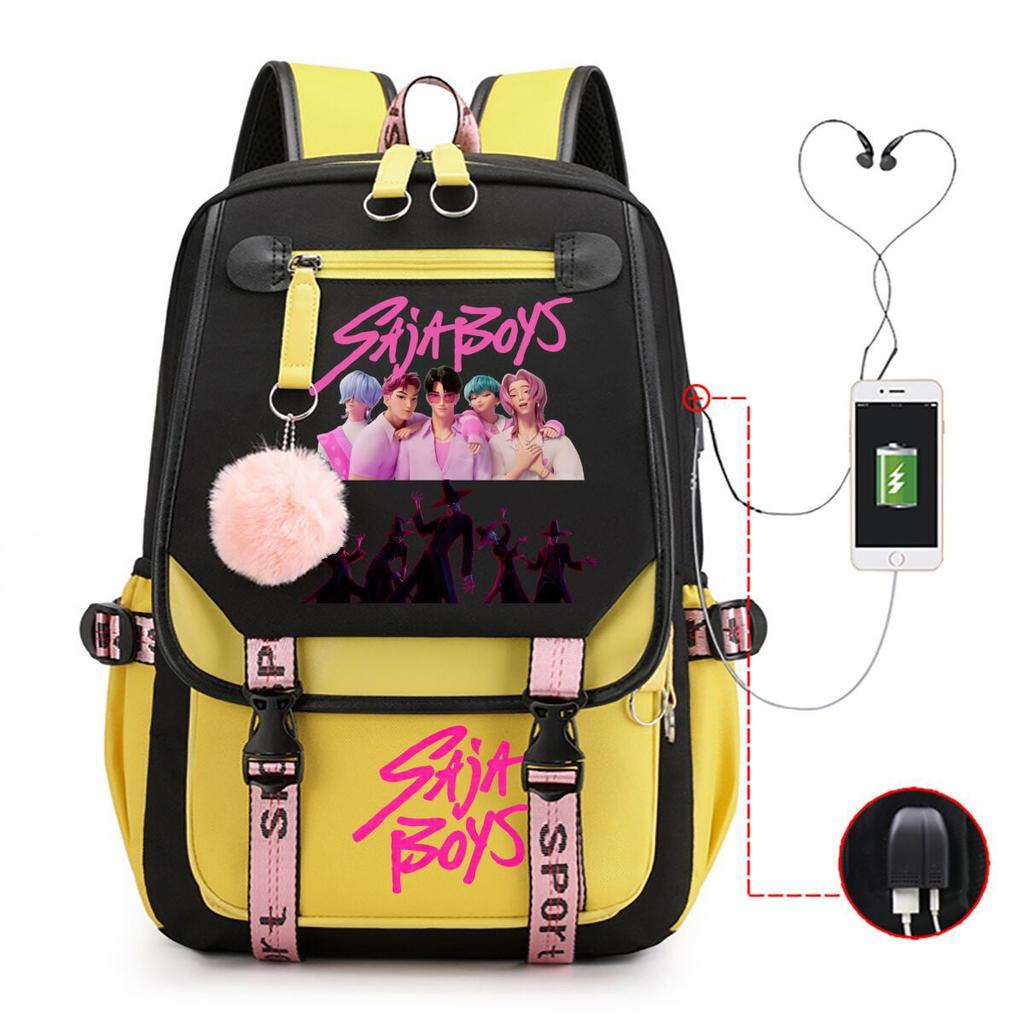 Anime Cartoon Printing High Value Student Spine Protection Schoolbag Going Out Leisure Backpack With Usb