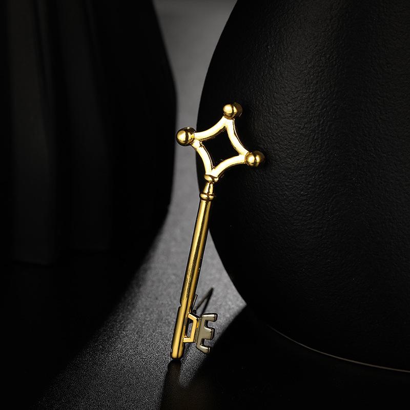 Bo Xin Yun Retro Key Brooch - Simple Personality Corsage Pin for Clothing