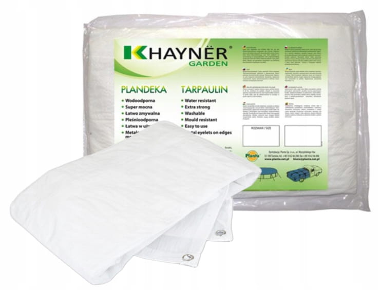 White tarpaulin cover 2x3m Durable protection