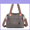 Canvas Tote Bag For Women Large Capacity Shoulder Handbag With Zipper Closure For Travel And Casual Use