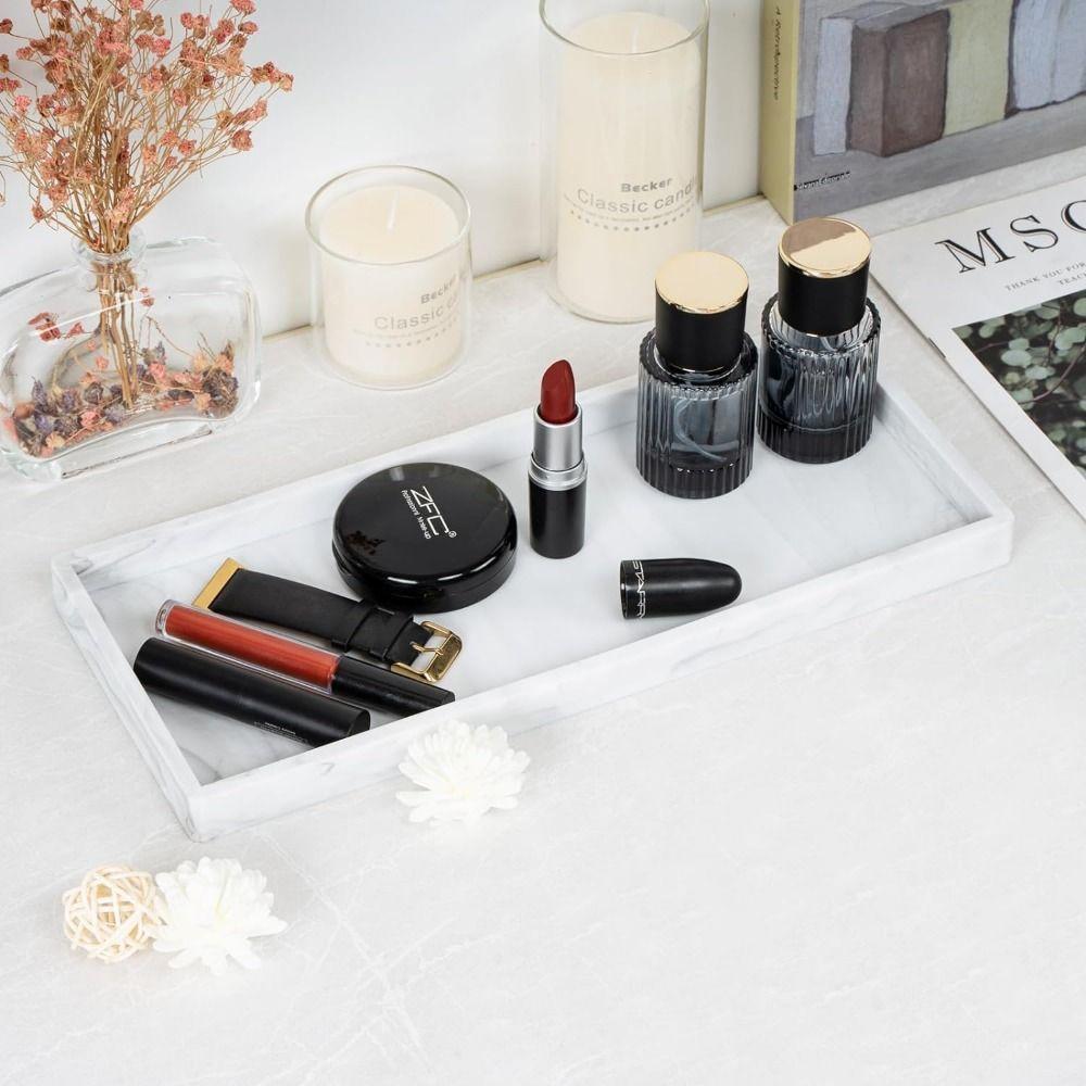 Silicone Bathroom Vanity Tray Flexible Sink Storage Plate Durable Countertop Valet Tray  Kitchen