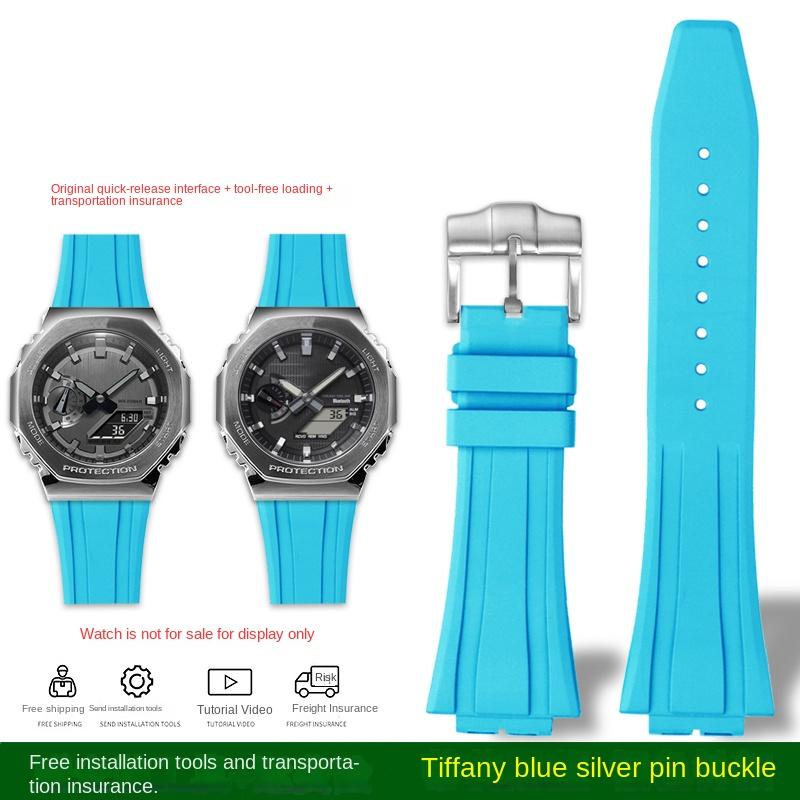 GA-2100 watch band For Casio GBM-2100/GM-2100/GA-B2100 Series Quick Release Protruding Rubber Watch Band Strap Bracelet 16mm