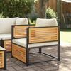 VidaXL Garden Chair with Cushions Solid Acacia Wood, Outdoor Sofa, Outdoor Seat, Outdoor Chair, Seat 367648