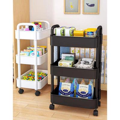 Rolling Cart with Wheels Utility Storage Cart Heavy Duty Storage Basket Organizer Shelves for Bathroom Kitchen  Office