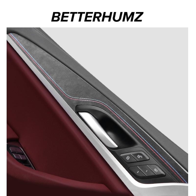 For BMW X3 G01 X4 G02 Made of Alcantara/Carbon Fiber Leather Car Interior Door Panel Trim Strips Performance Stickers Accessory