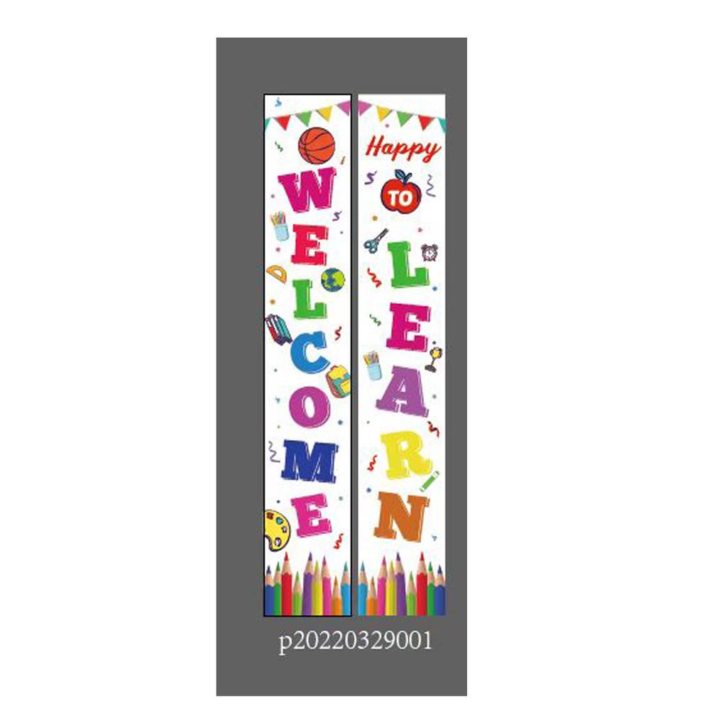 180X30 Opening School Classroom Door Atmosphere Decoration Polyester Cloth Couplet Flag Customization