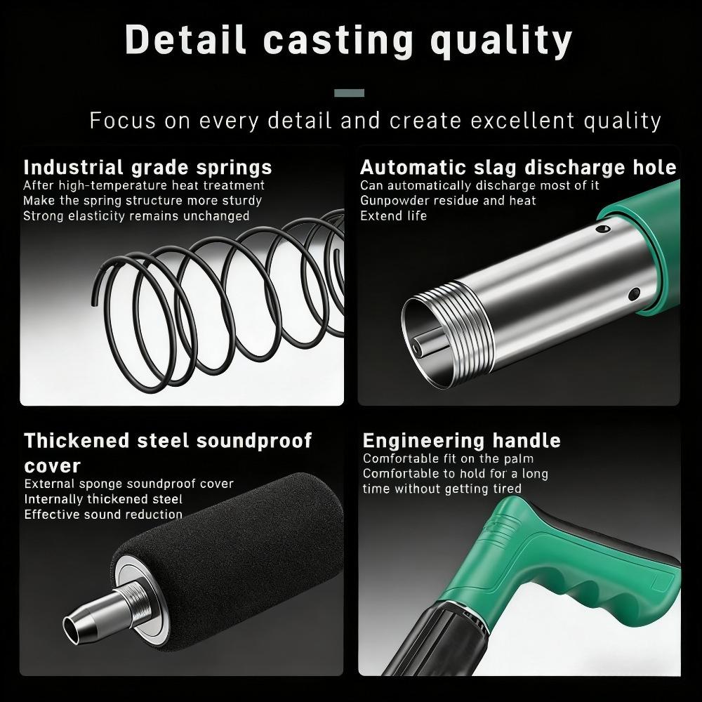 Silencing Cannon, Nail Shooting Gun, Wall Fastener, Nail Fixing Cable Tray, Hang Card, Pipe Clamp Installation, Ceiling Artifact
