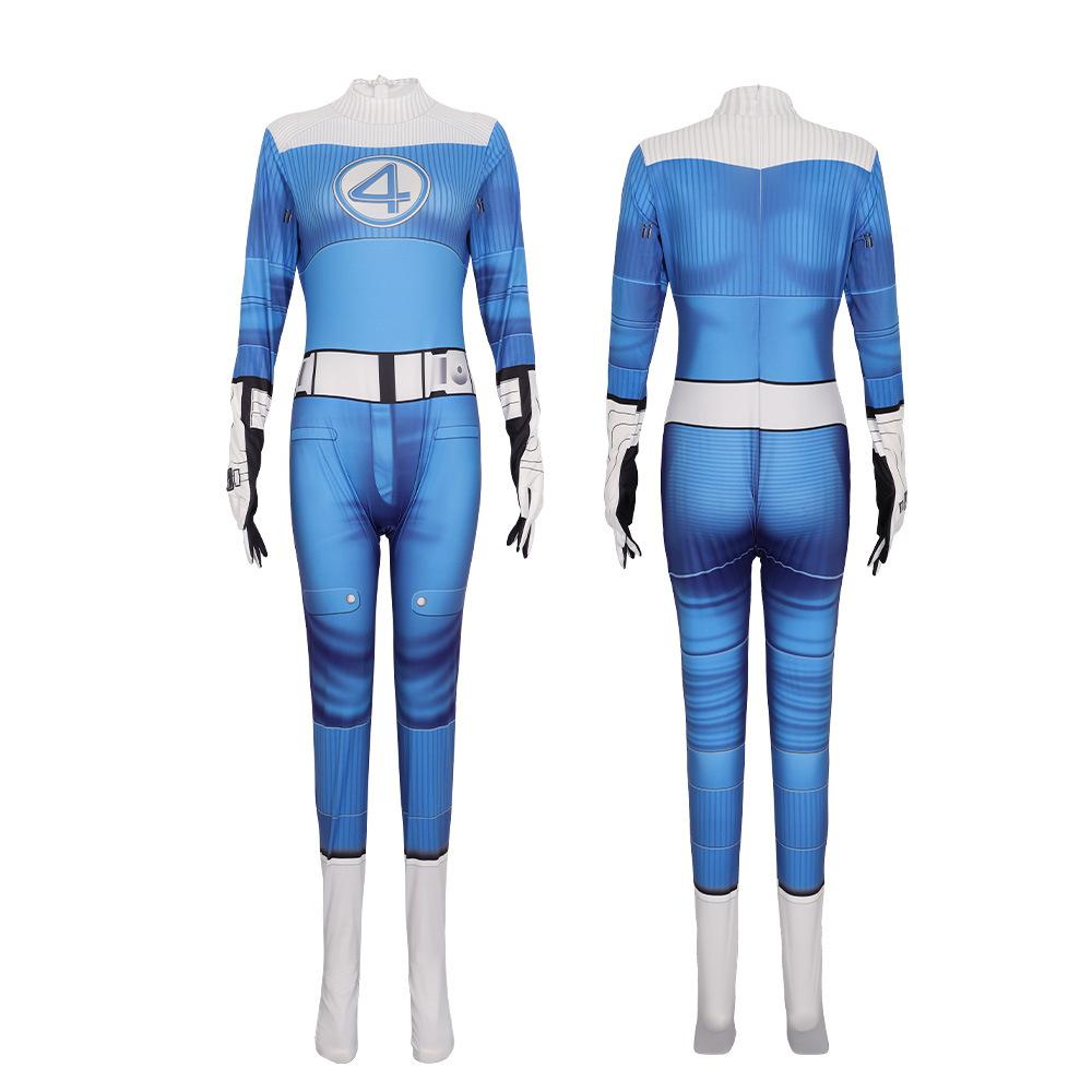 Halloween Cos Costume Fantastic Four 2cosplay Mr. Fantastic Invisible Woman Thunderbolt Onesie Cosplay Costume