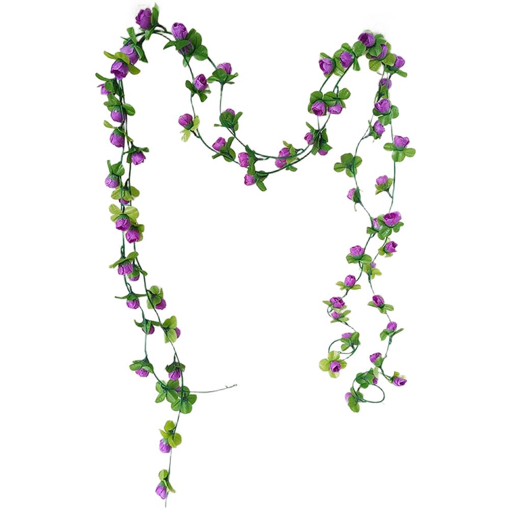 Artificial Silk Rose Vine 230cm Length for Wedding Reception Decor For Home Hall Decoration Hanging Floral Vine