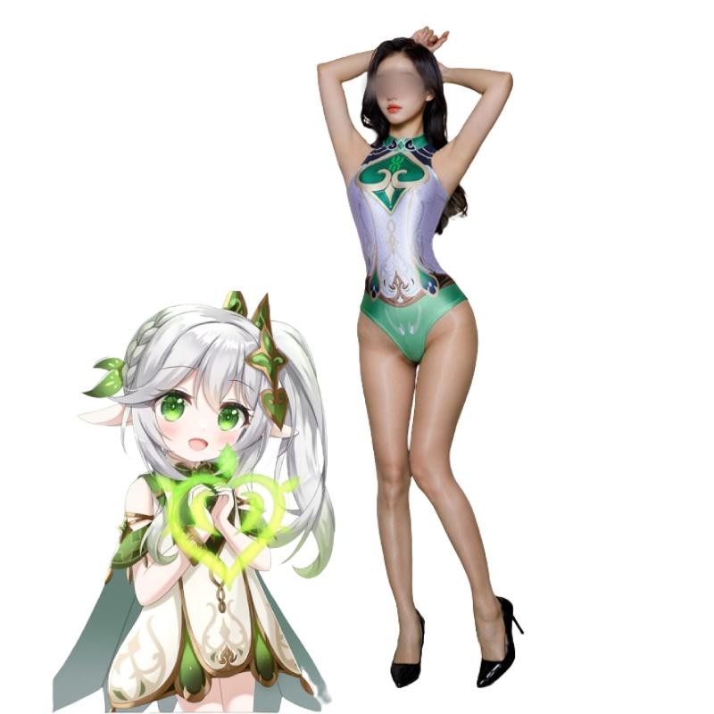 Genshin Cosplay Impact Costume Nahida Game Roleplay Sexy Bodysuit Anime Swimsuit
