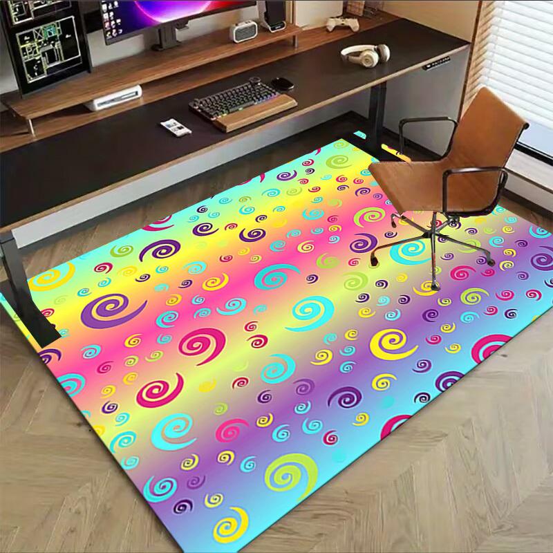 1PC Spiral Patterns Non-Slip Floor carpet, suitable for Office, bedroomand playrooms. It can also be used as a sofa footrest cover-T61
