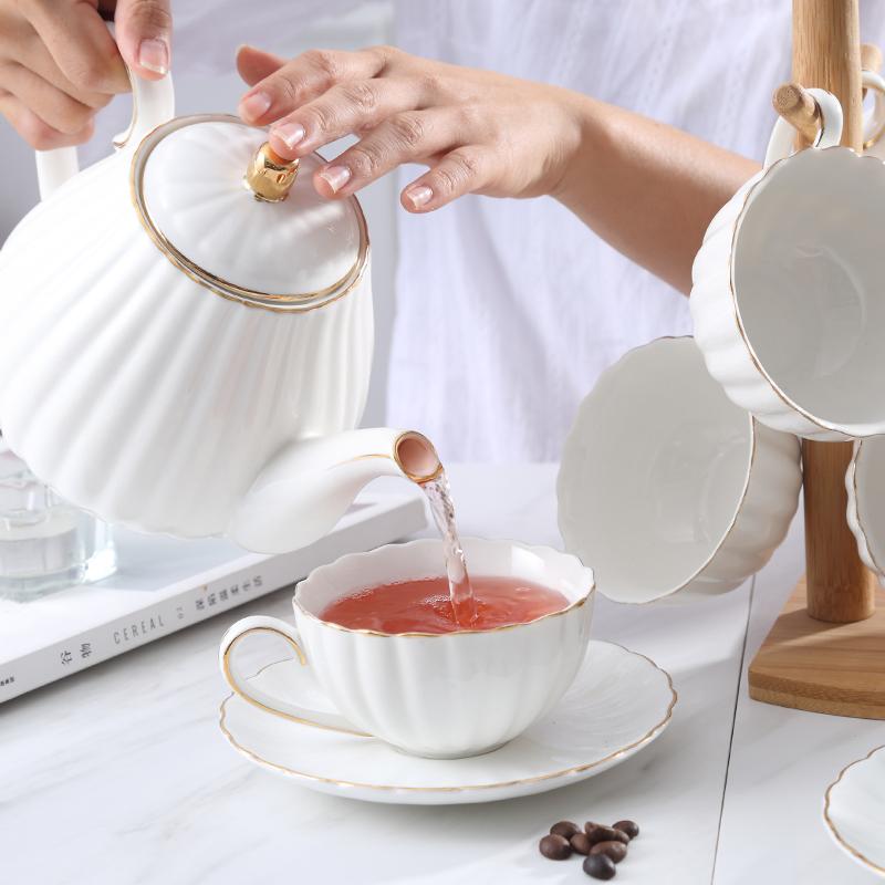 European Style Coffee Cup Set Household Flower Tea Cup