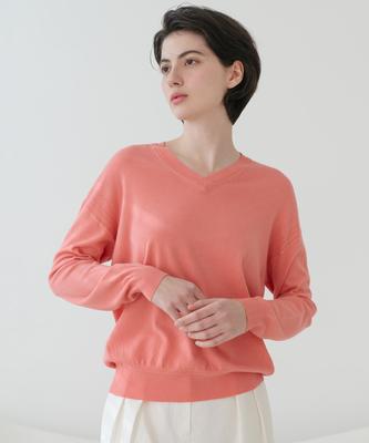 Baseukala Basic Drop Puff Shoulder V Neck Knitwear (6Colors)