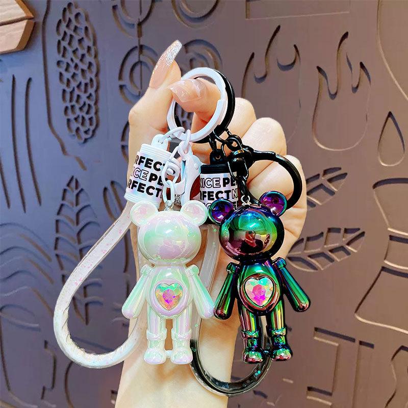 Cartoon Bunt Gelee Handseil Schnalle Herz Inspiration Bär Puppe Schlüsselanhänger Schultasche Auto Anhänger Kleines Geschenk