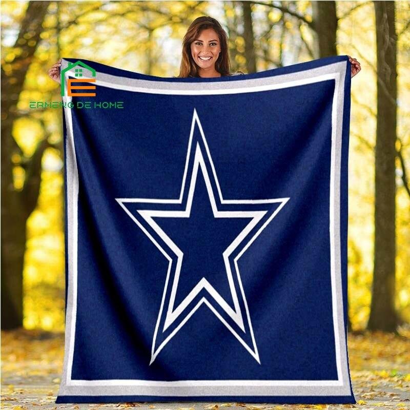 American Football Team Dallas Cowboys Weiche Überwurfdecke aus Flanell für Wohnzimmer/Schlafzimmer, warme Decke für Kinder, Erwachsene, ältere Menschen
