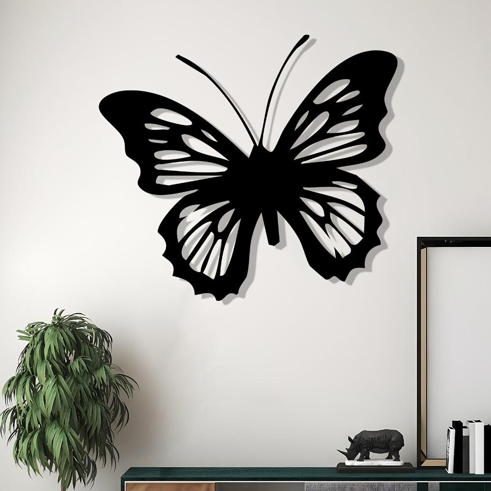 Butterfly Metal Wall Art Sculpture Rust Resistant Nature Insect Decor for Garden Living Room Valentine Gift