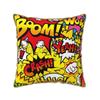 American Pop Art Quotes Soft Velvet Throw Pillow Case 18x18 Inch Graffiti Pillow Cover for Sofa Couch Bedroom Home Decor