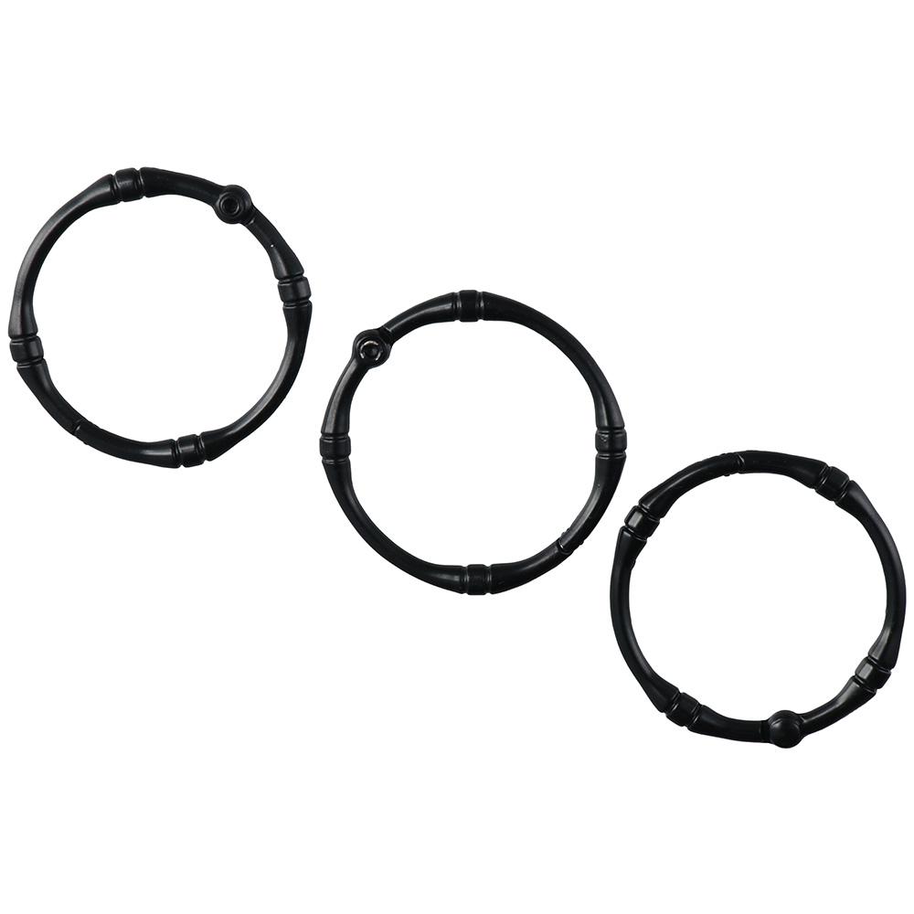 

16 шт. черные крючки для занавесок для душа 1,89 дюйма, открытое кольцо для штор, антикоррозийные крючки для штор для спальни