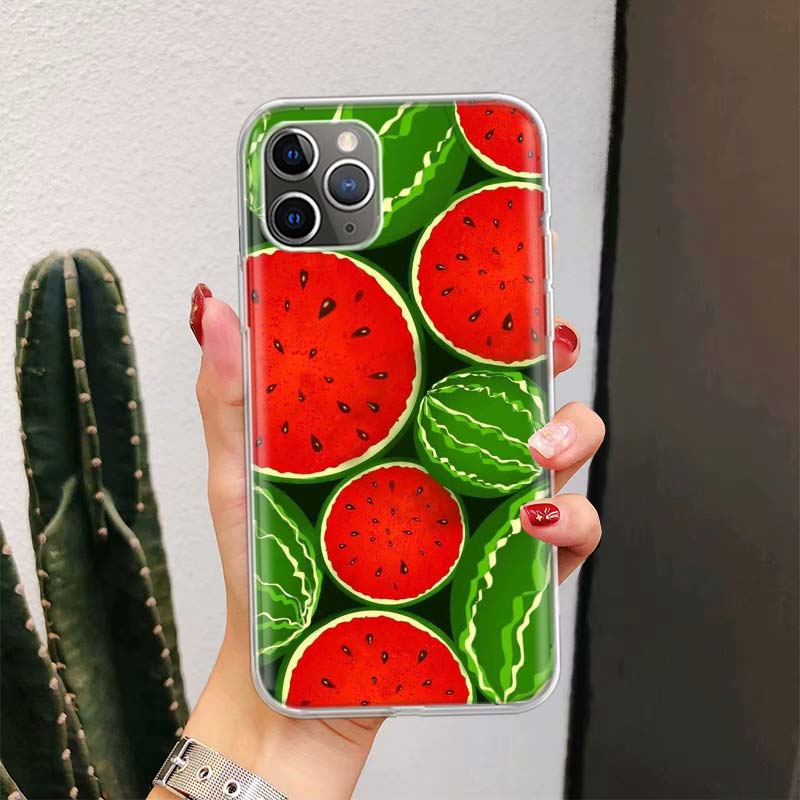 Watermelon Summer Fruit For iPhone 17 Air 16 15 14 Plus 13 Mini 12 11 Pro Max Phone Case 16E 7 Print 8 SE Fundas Cover Soft Coqu