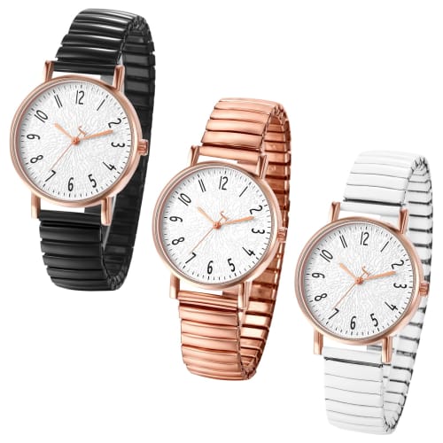 Women's Seiko Replica Watch with Elastic Strap: Stainless Steel, Waterproof, Stylish, Easy-to-Read Dial, Precision Quartz Movement, White, Ideal for B