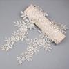 1 Pair 3D Flower Embroidery Flower Applique Polyester DIY Crafts Rose Flower Patch 16cm X 36cm Embroidery Repair Patch