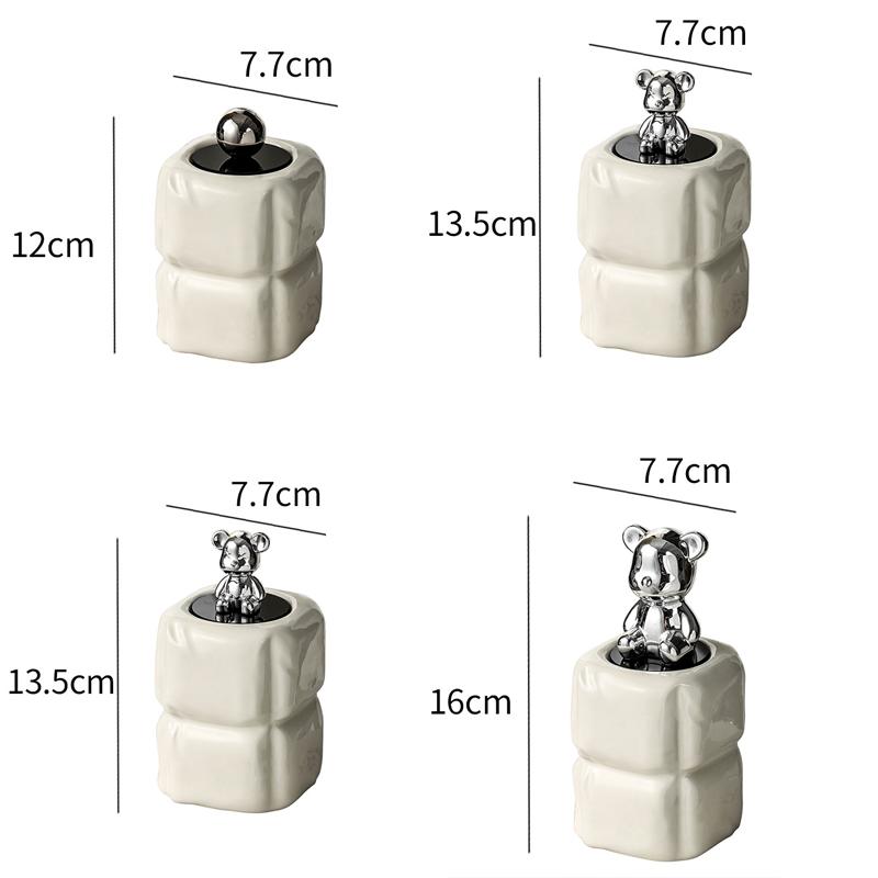 Nordic Dental Floss Box Storage Jar Desktop Home Creative Zahnstocher Tube Cotton Swab Box Storage Box Modern Home Decoration