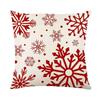 New Christmas Print Pillow Cover Nordic Style Linen Print Holiday Decoration Living Room Sofa Cushion Cover Pillow