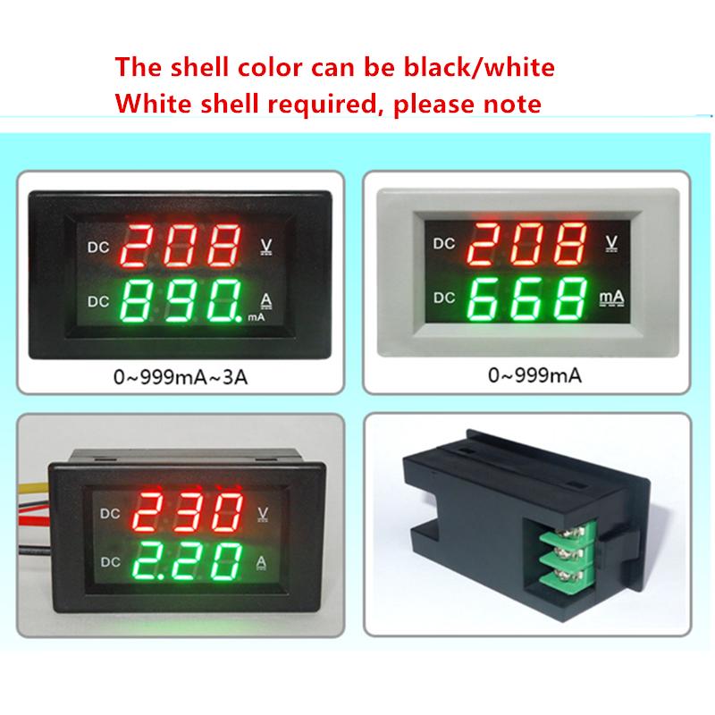 YB4835VA DC0-600V 1000V DC Digital Display Voltage and Current Meter Dual Display Digital 1KV High Voltage Meter Head