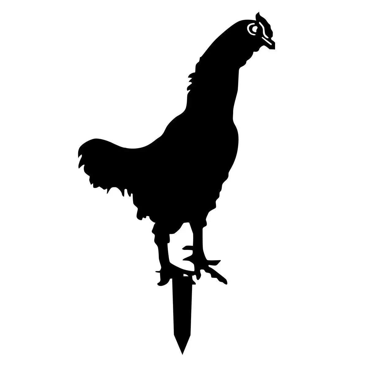 

Статуя цыпленка Изделия из металла Садовый колышек Ферма Патио Газон Украшение Вставка силуэта животного Табличка Статуя цыпленка Изделия из металла золотой