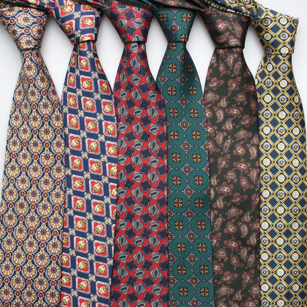 9Cm Men'S Tie, Polyester Silk Exquisite Printed Tie, Business Casual Suit Tie