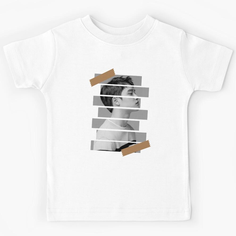Do Kyung Soo EXO DO Korean Kpop Monochrome Stripe Design Kids T-Shirt 170