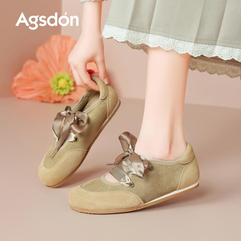 Augustine Sports Mary Jane Shoes Women's 2025 New Autumn French Retro Single Shoes One Pedal Dexun Shoes