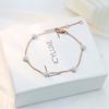 Accessories Simple Versatile Zircon Titanium Steel Jewelry Women'S Fresh And Sweet Color Zircon Love Bracelet