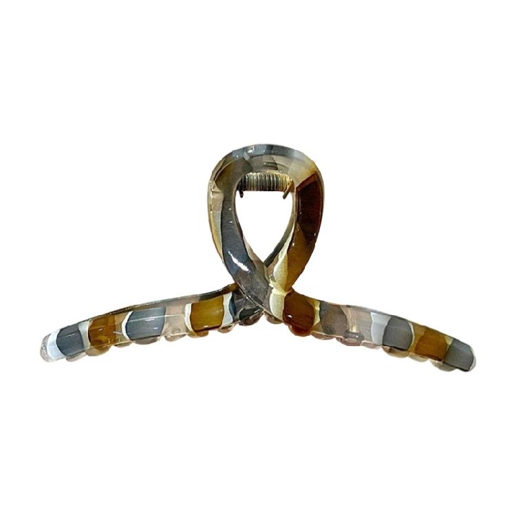 

Nonslip Hair Clip for Women with Color Blocked Design Hair Clamp Ponytal Holder for Formal Occasion Gathering Headwear