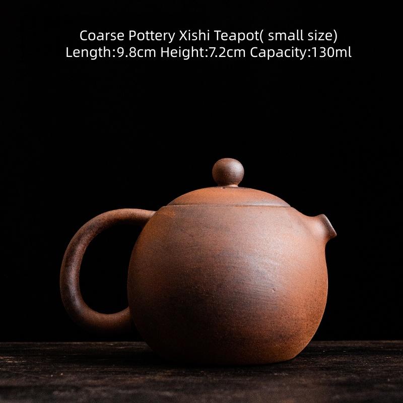 

180ML Old Rock Mud Rough Pottery Xi Shi Tea Pot No Glaze Retro Teapot Tea Kettle Tea Ceremony Tea Making Single Pot Tea Ceremony