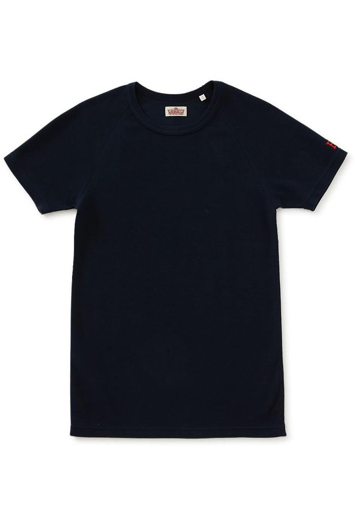 RANCH Stretch French Rib Short Sleeve [HOLLYWOOD MARKET] T-Shirt (M, Navy)
