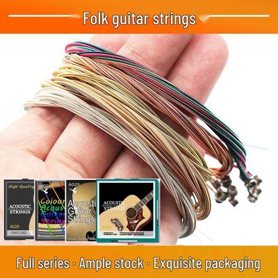 Gekleurde Fosfor Brons Akoestische Folk Gitaar Snaarset