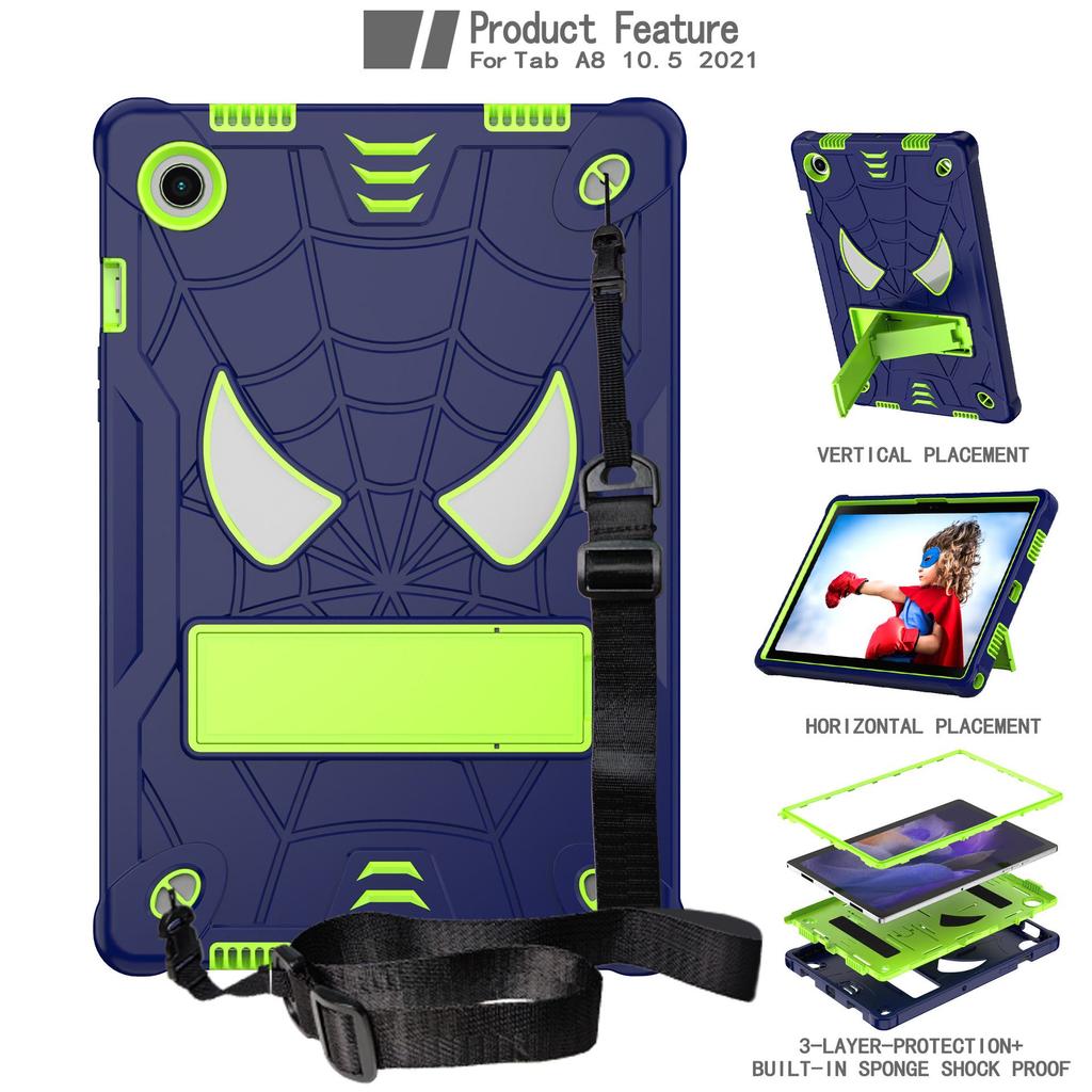 Triple-Proof Spider-Man Protective Case for Samsung Galaxy Tab A8 2021 SM-X205/X200